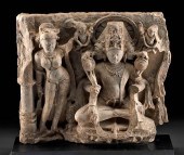 9TH C INDIAN STONE TEMPLE PANEL 370839