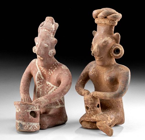 JALISCO POTTERY SHEEPFACE FIGURES 37089f