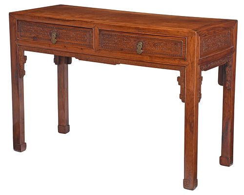 CHINESE CARVED HUANGHUALI CONSOLE 370929