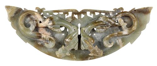 CHINESE ARCHAIC STYLE JADE CARVINGpale 3709d4