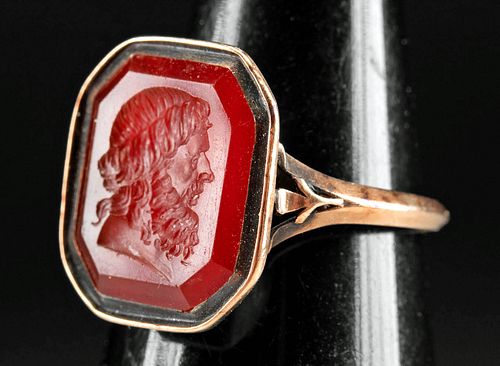 19TH C NEOCLASSICAL GOLD CARNELIAN 370af4