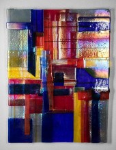 DEBRA HALL FUSED GLASS ABSTRACT 370af6
