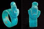 EGYPTIAN GLAZED FAIENCE RING - AEGIS