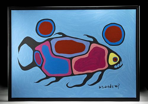 SIGNED NORVAL MORRISEAU PAINTING 370fa6