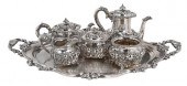 FIVE PIECE STERLING TEA SERVICE WITH
