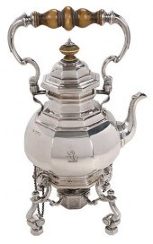 ENGLISH SILVER HOT WATER KETTLE, GEORGE
