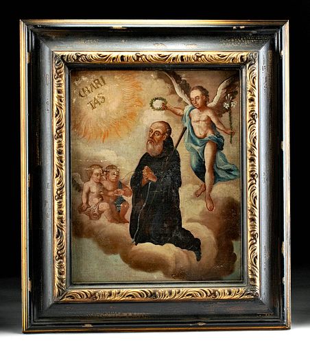 FRAMED SPANISH COLONIAL PAINTING 371141