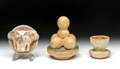 TRIO OF CHINESE MING DYNASTY POTTERY 371173