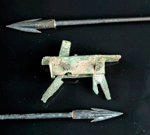 CHINESE WARRING STATES BRONZE CROSSBOW 37116f