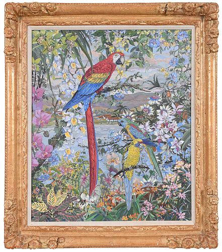 JOHN POWELL California born 1930 Parrots 3713d7