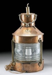 19TH C. SCOTTISH COPPER MARITIME LAMP