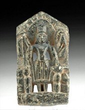 8TH C. INDIAN PALA STONE RELIEF OF VISHNUSouth