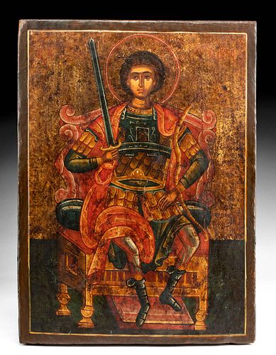 20TH C RUSSIAN ICON OF SAINT GEORGE 371563