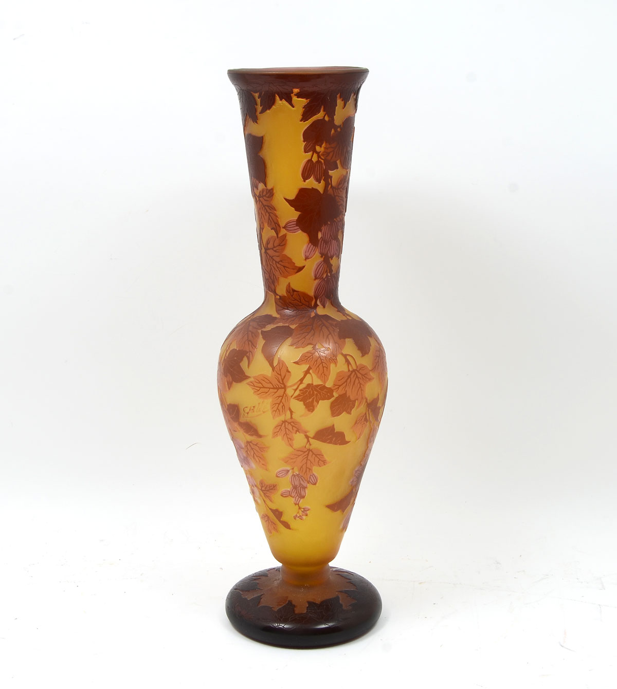 TALL GALLE STYLE VASE AMBER Amber 36ef02
