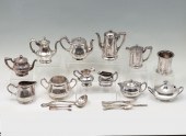 17 PC. RAILROAD SILVER SERVING COLLECTION: