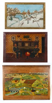 NAIVE FOLK-ART PAINTINGS: 1. Two-Sided