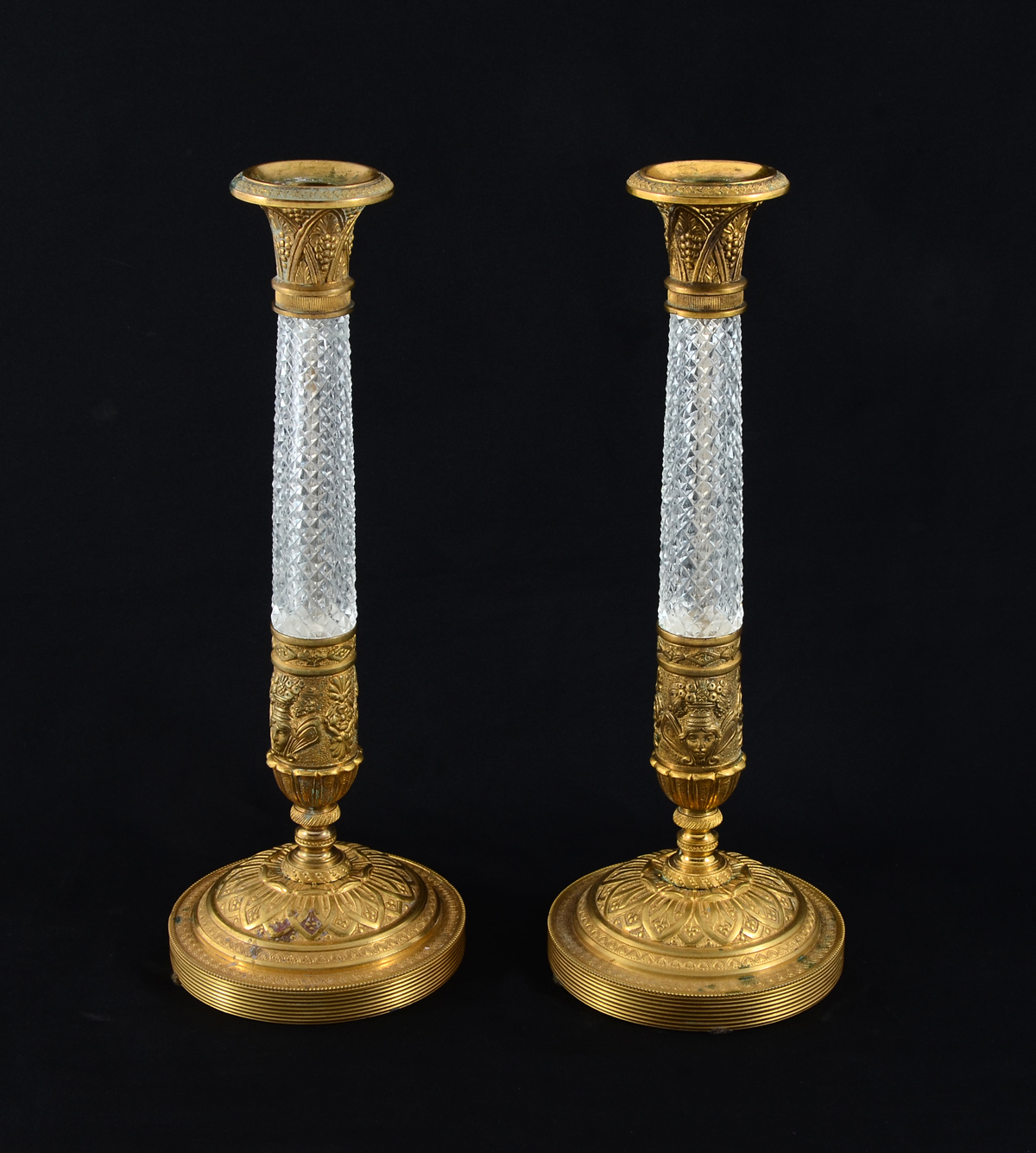 PAIR OF FRENCH DORE BRONZE CRYSTAL 36f5ad