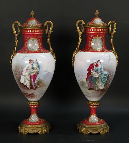 PAIR OF SEVRES STYLE PORCELAIN 36f6df