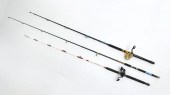 3 PC. FISHING REELS & RODS COLLECTION;