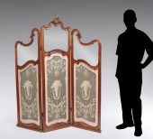 FRENCH 3 PANEL SCREEN: 3 paneled French