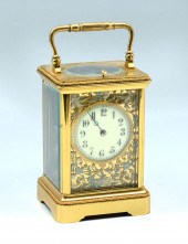 FRENCH BRASS CARRIAGE CLOCK French 36f8ea