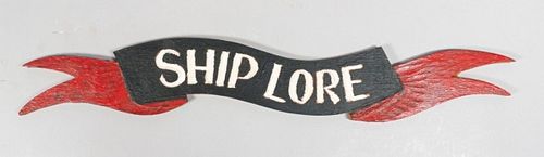 SHIP LORE CARVED WOODEN SIGN KIPP 36fbc6