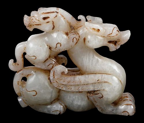 CHINESE JADE MOTHER DRAGON WITH 372666