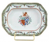 CHINESE EXPORT ARMORIAL PORCELAIN PLATTER,