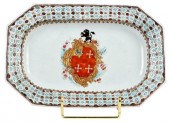 CHINESE EXPORT ARMORIAL PORCELAIN TRAY,