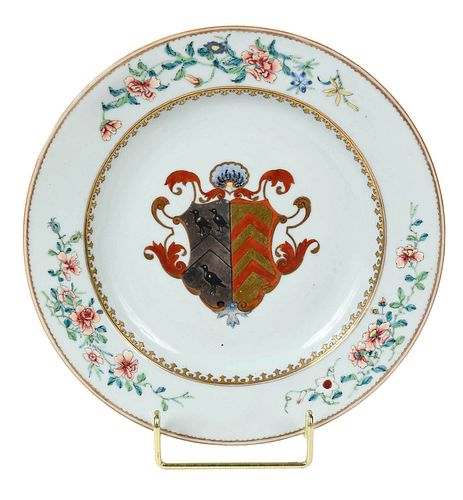 CHINESE EXPORT ARMORIAL PLATE  372a92