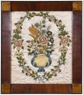 PENNSYLVANIA ATTRIBUTED LARGE SILK FLORAL