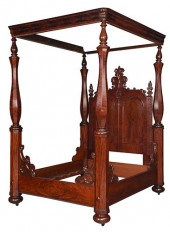 SOUTHERN HISTORICAL CARVED FIGURED MAHOGANY