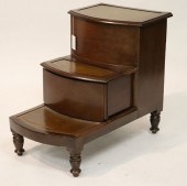 VICTORIAN BEDSIDE CHAMBER STEPS, 19TH