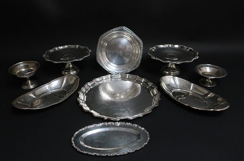 STERLING SILVER GROUP OF TRAYS  372d5e