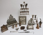 LOT OF VARIOUS SILVER JUDAICA PLUS OTHERSIncludes