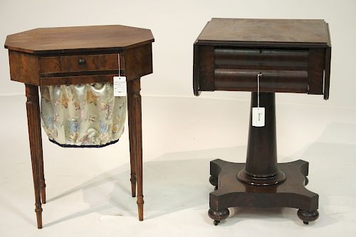19TH C SHERATON SEWING STAND AND 373087