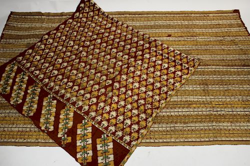 TWO INDIAN TEXTILE PANELSStitched 37328c