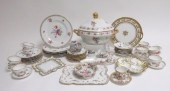 LARGE GROUP DRESDEN AND LIMOGES FLORAL