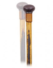 IRON KNOBKERIE CANE-Ca. 1890 -Iron knob
