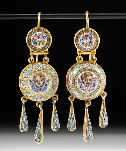 19TH C. NEOCLASSICAL GOLD & STONE