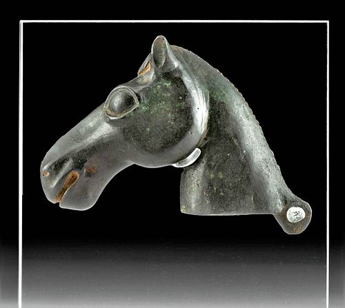 LATE ROMAN LEADED BRONZE HORSE 3717e6