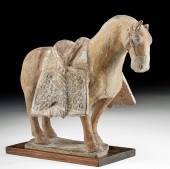 CHINESE TANG DYNASTY POLYCHROME HORSE