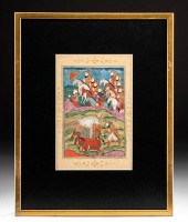 FRAMED 18TH C MUGHAL PAINTING 37197e