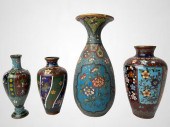 GROUP OF 4 SMALL JAPANESE CLOISONN  3720ad