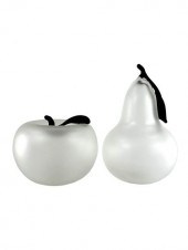 2PC SET ITALIAN FROSTED GLASS APPLE