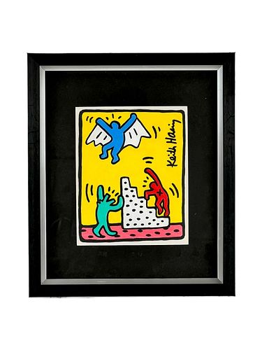 VINTAGE KEITH HARING POPART MIXED 3722b2