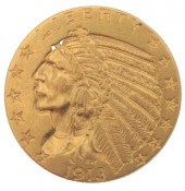 1913 INDIAN $5 GOLD1913 Indian $5 Gold

Condition: