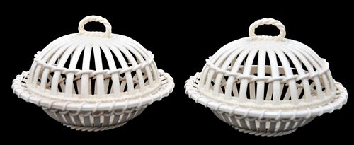 A PAIR OF WEDGWOOD CREAMWARE COVERED 374df3