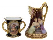 TWO ROYAL VIENNA PORCELAIN PIECETwo