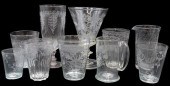 LARGE GROUPING OF 10 PIECES OF BLOWN